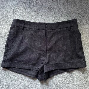 Gray High Waist Trouser Dress Shorts Size Medium Tailored